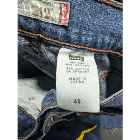 Levis 512 Perfectly Slimming Boot Cut Jeans Blue Stretch Mid Rise Denim Women's - Picture 2 of 8